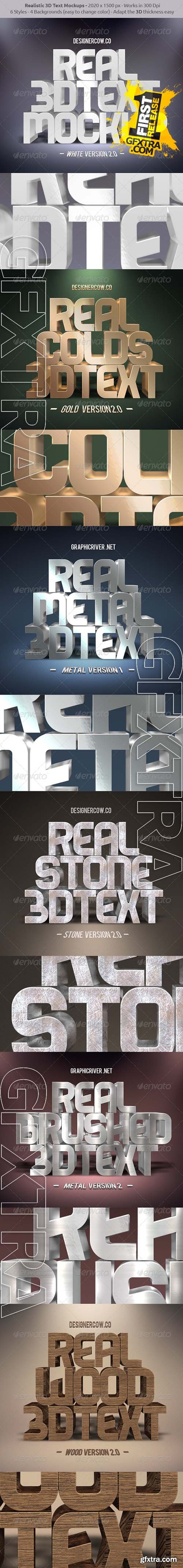 Graphicriver - Real 3D Text Mockups 8553107