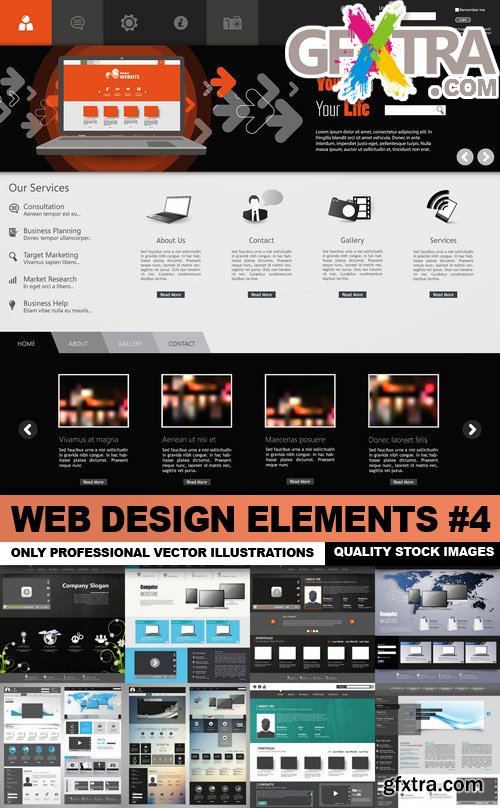 Web Design Elements #4 - 25 Vector