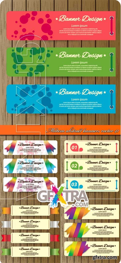 Modern abstract banners vector 41