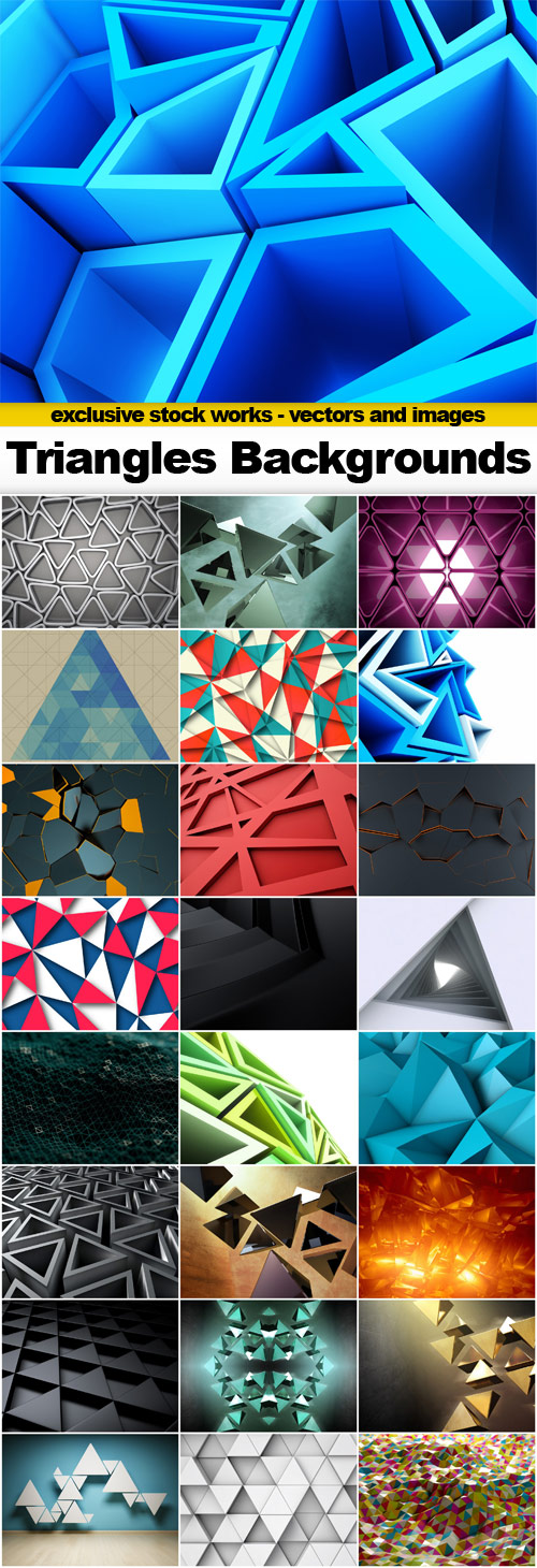 Triangles Backgrounds - 25x JPEGs