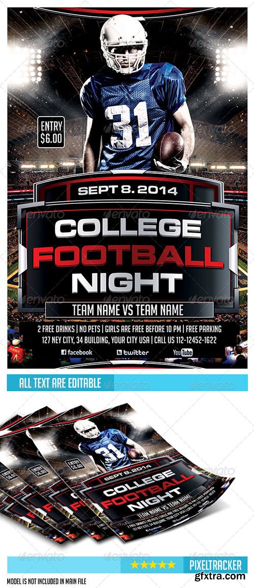 GraphicRiver - College Football Night Party Flyer Template
