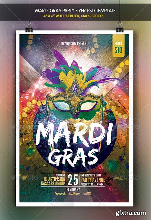 GraphicRiver - Mardi Grass | Party Flyer