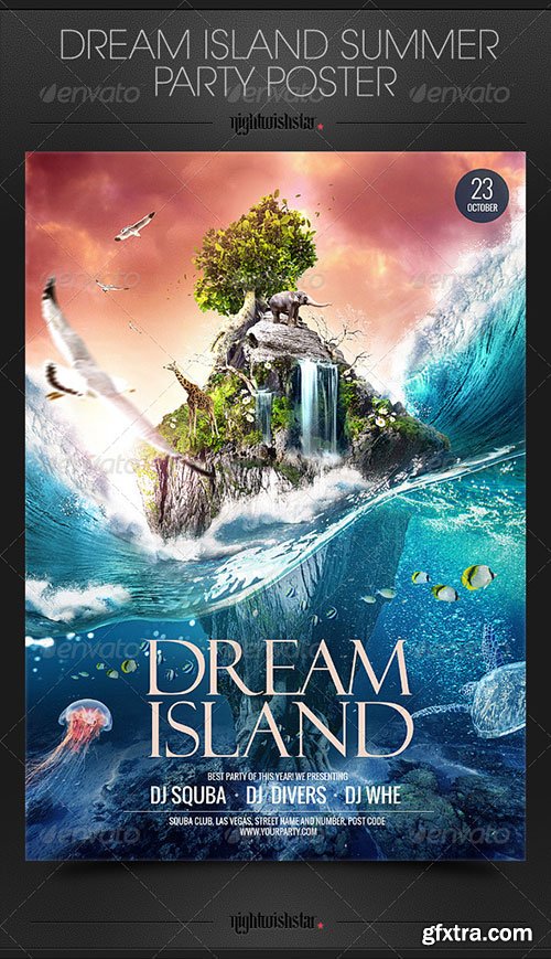 GraphicRiver - Dream Island Summer Party Flyer/Poster