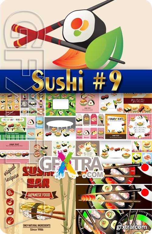 Sushi Menu #9 - Stock Vector