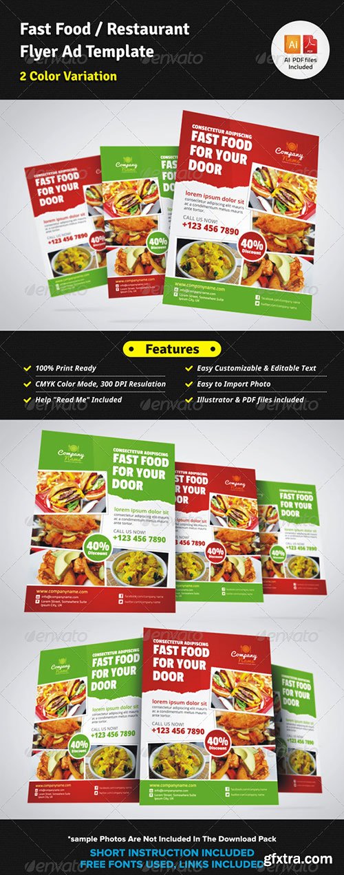GraphicRiver - Fast Food / Restaurant Flyer Ad Template