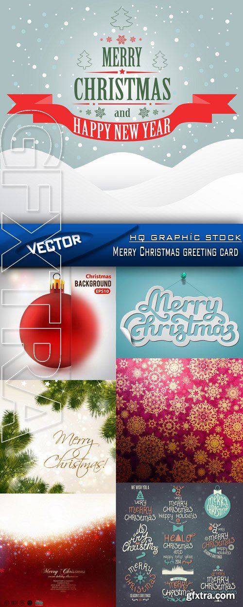 Stock Vector - Merry Christmas greeting card