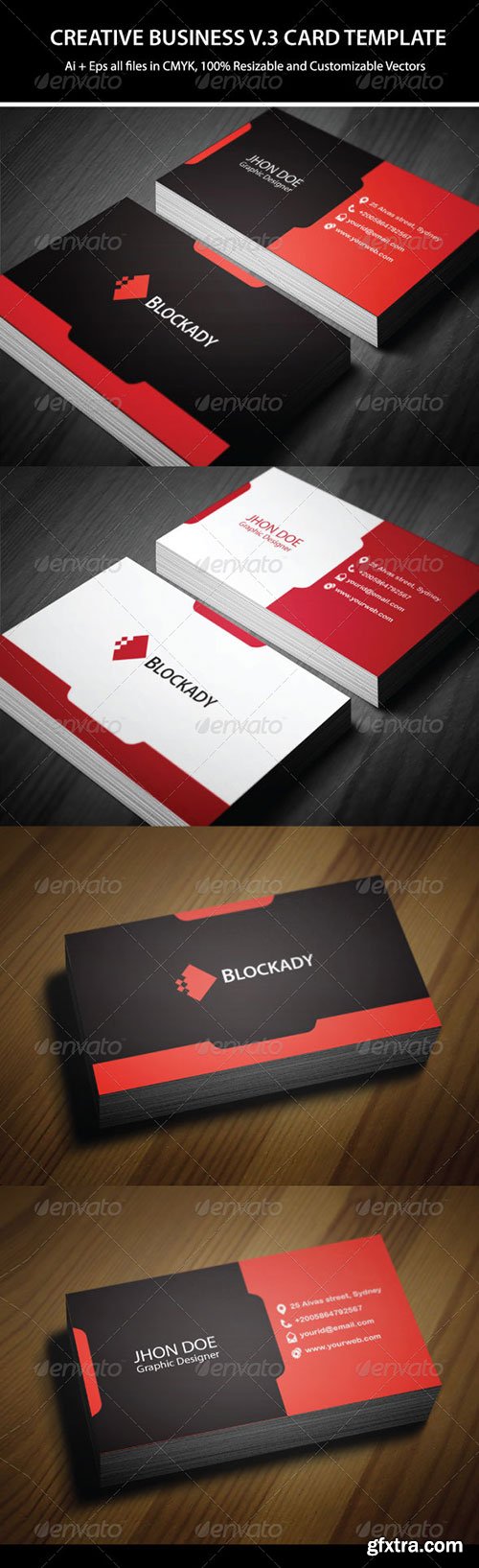 GraphicRiver - 2 Colors Creative Business Card Template V.2