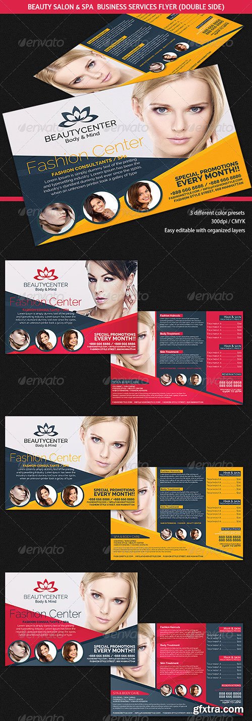 GraphicRiver - Beauty Center & Spa Business Services Flyer