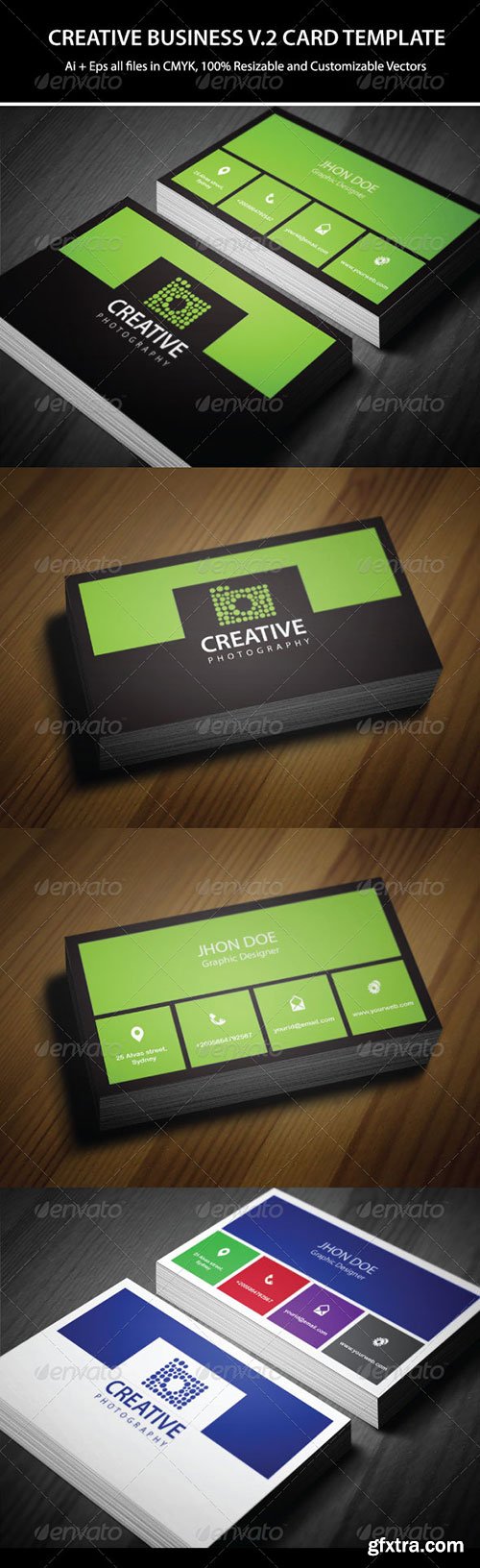 GraphicRiver - 2 Colors Creative Business Card Template