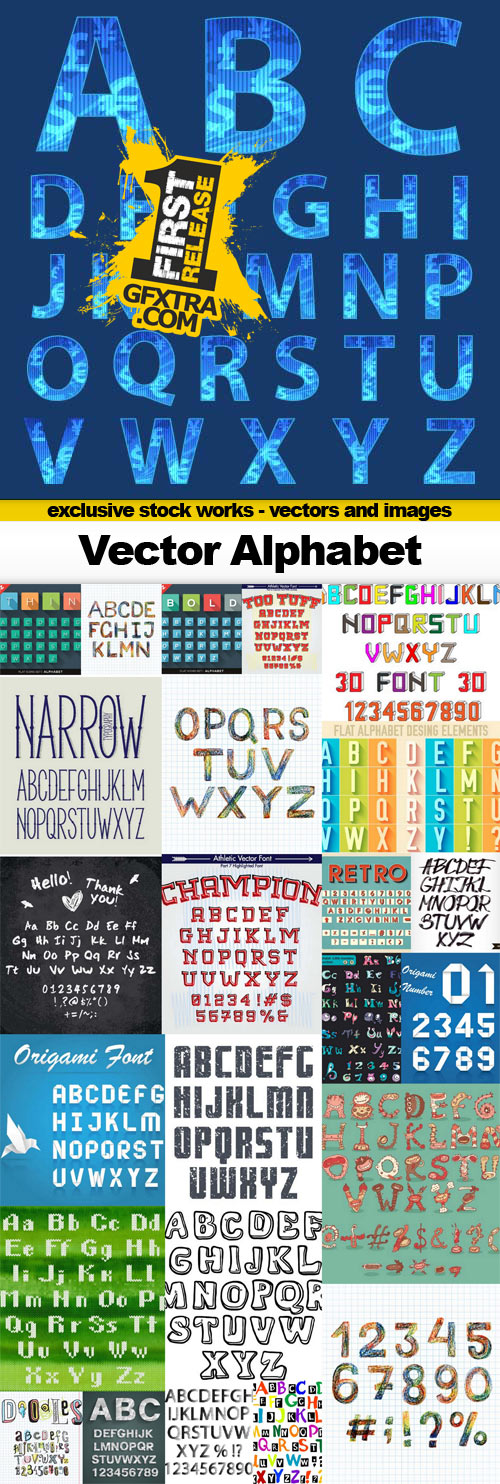 Vector Alphabet - 25x EPS