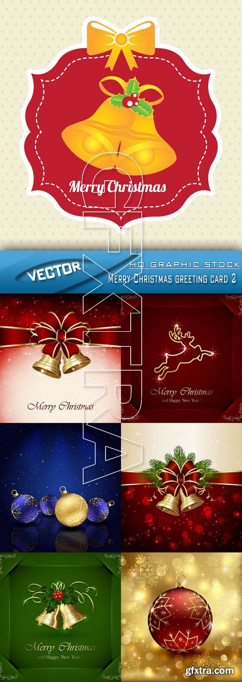 Stock Vector - Merry Christmas greeting card 2