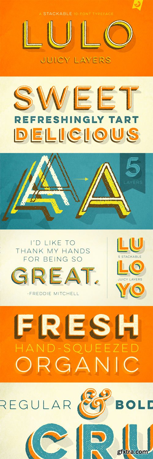 Lulo Font Family - 10 Fonts for $49