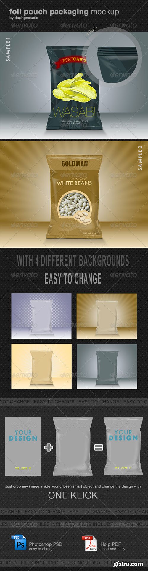 GraphicRiver - Foil Pouch Packaging Mock-Up