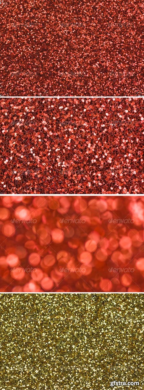 GraphicRiver - Red, Gold, Silver Glitter Background