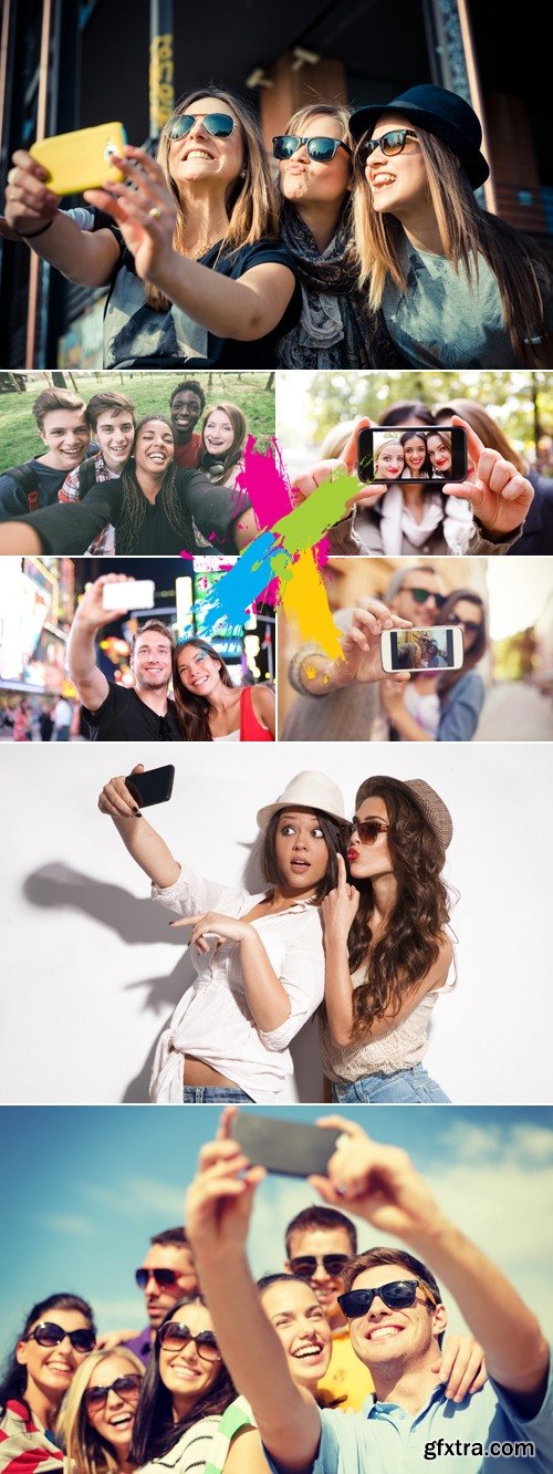 Stock Photo - People Making Selfie