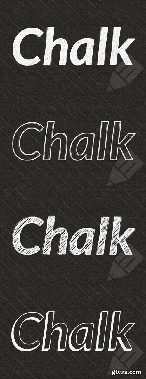 Chalk Text Effects PSD