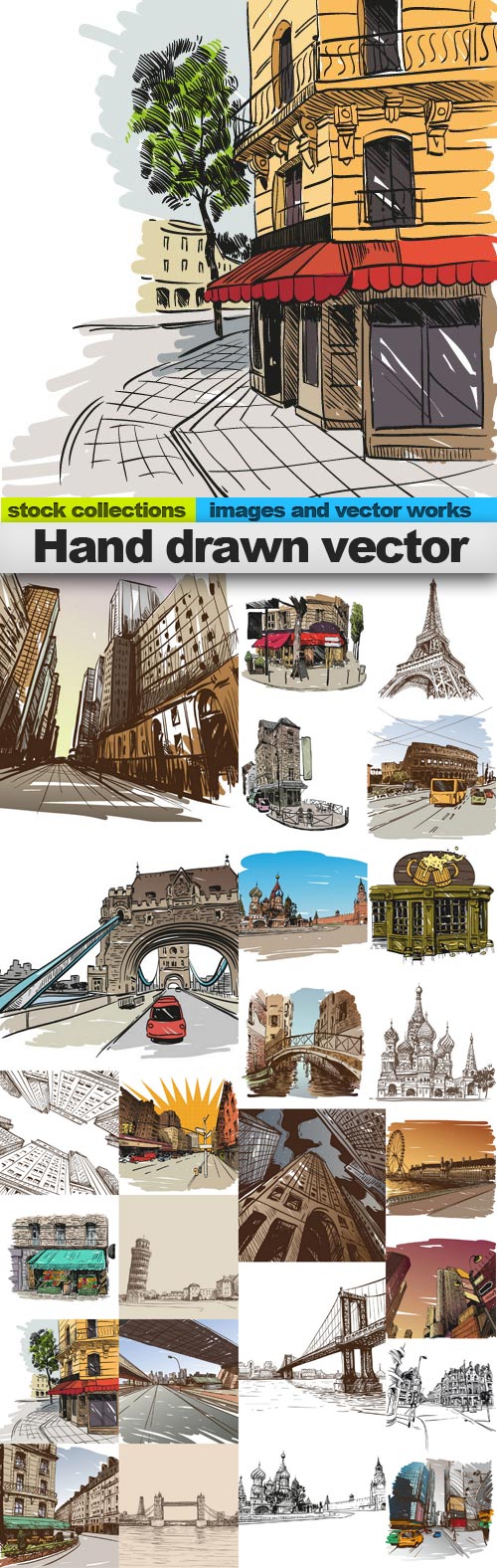 Hand drawn vector,25 x EPS