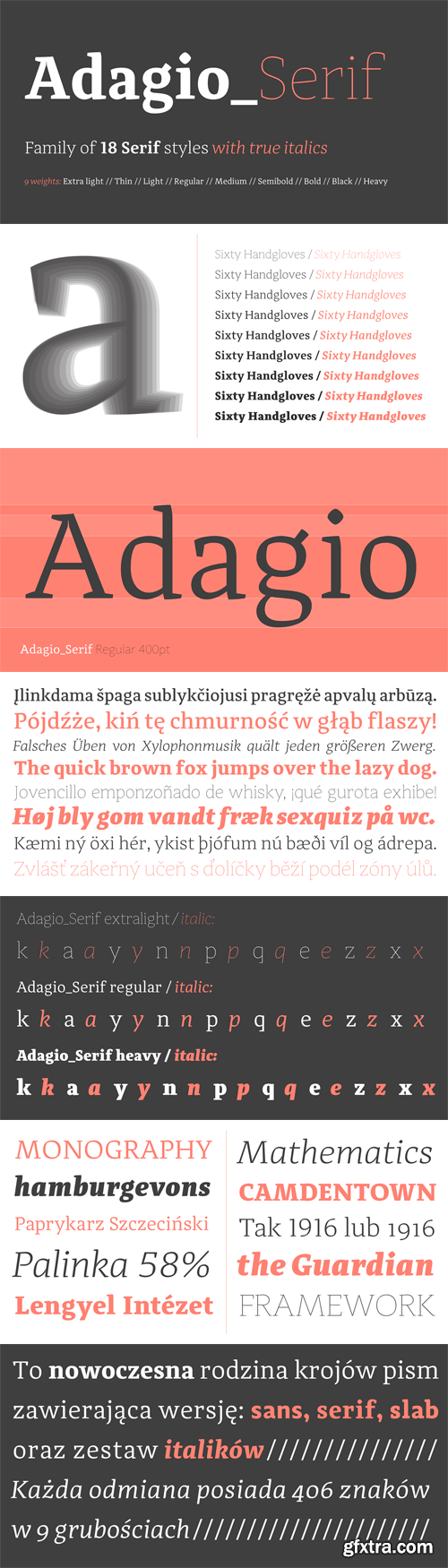 Adagio Serif Font Family - 18 Fonts for $270