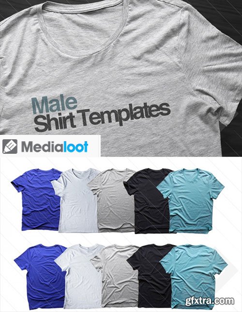 MediaLoot - Male Shirt Templates PSD