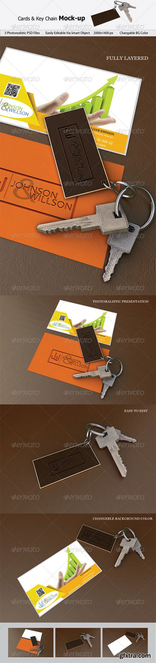 GraphicRiver - Cards & Key Chain Mock-up