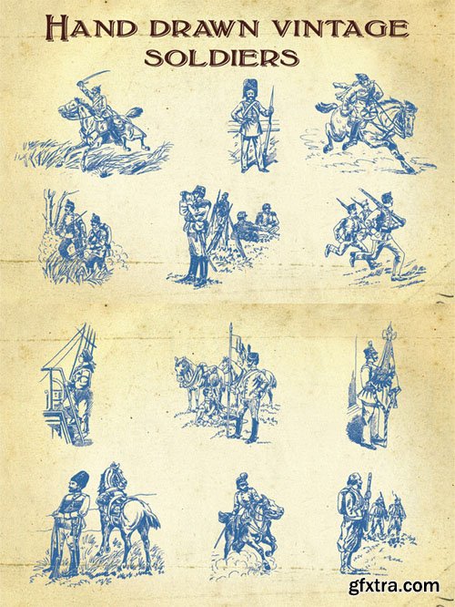 Hand Drawn Vintage Soldiers