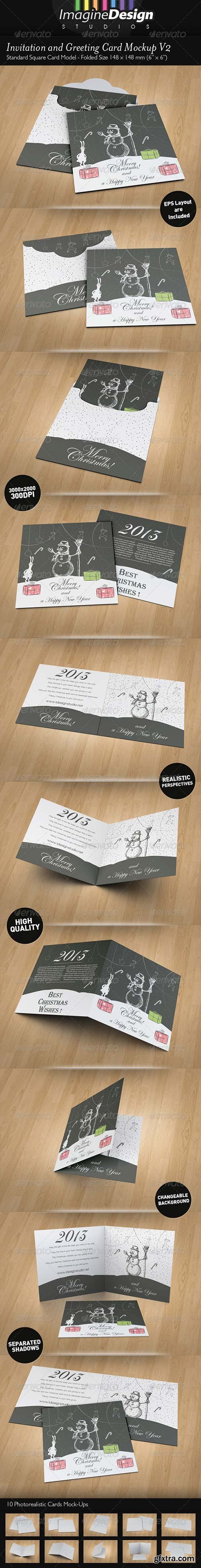 GraphicRiver - Invitation and Greeting Card Mockup V2