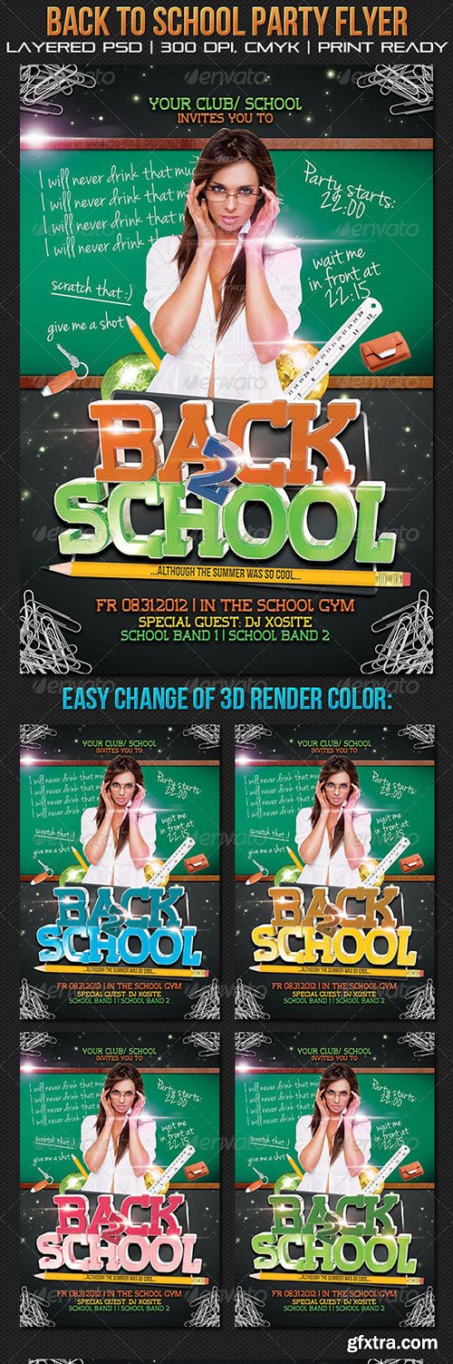 GraphicRiver - Back To School Party Flyer 2883680