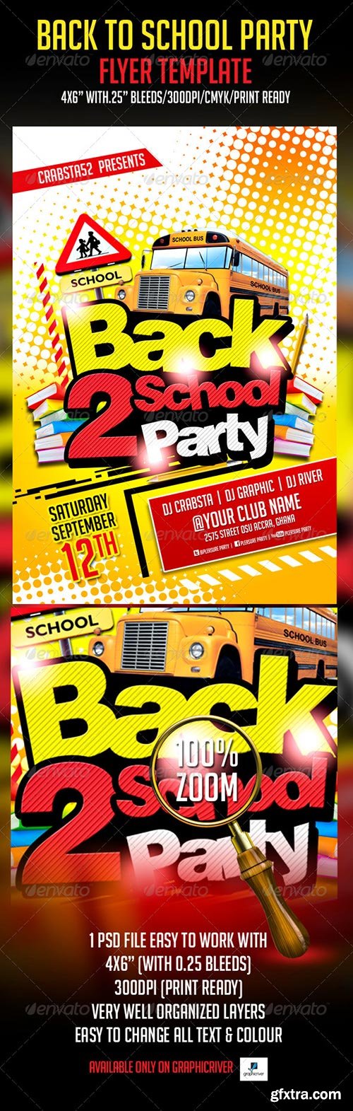 GraphicRiver - Back To School Party Flyer Template 5435543