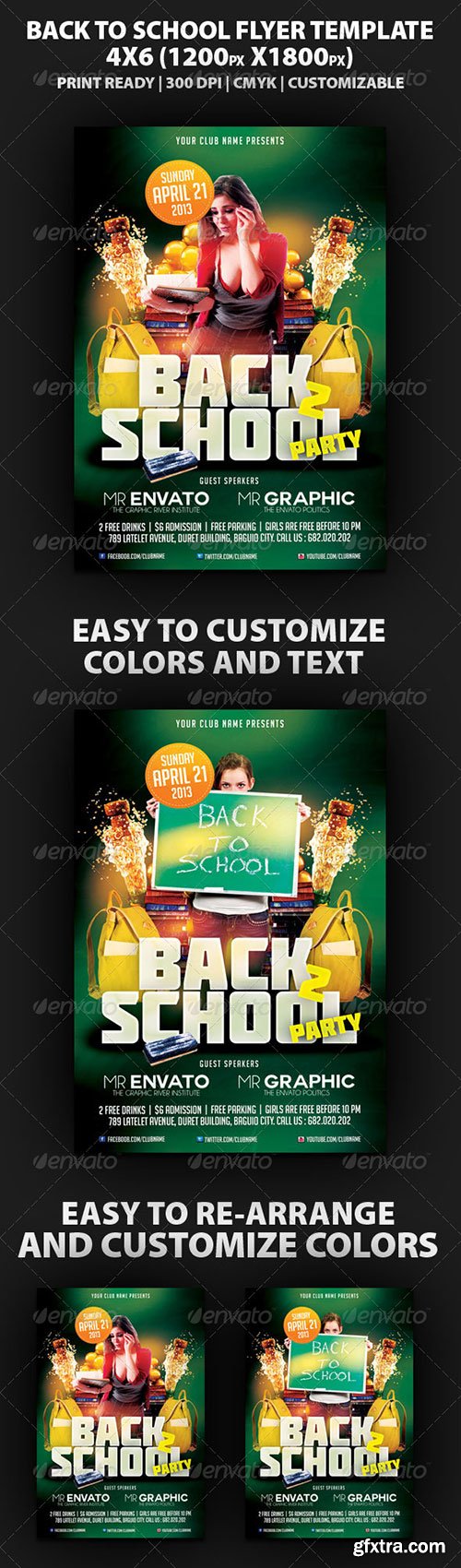 GraphicRiver - Back To School Party Flyer Template 4530953