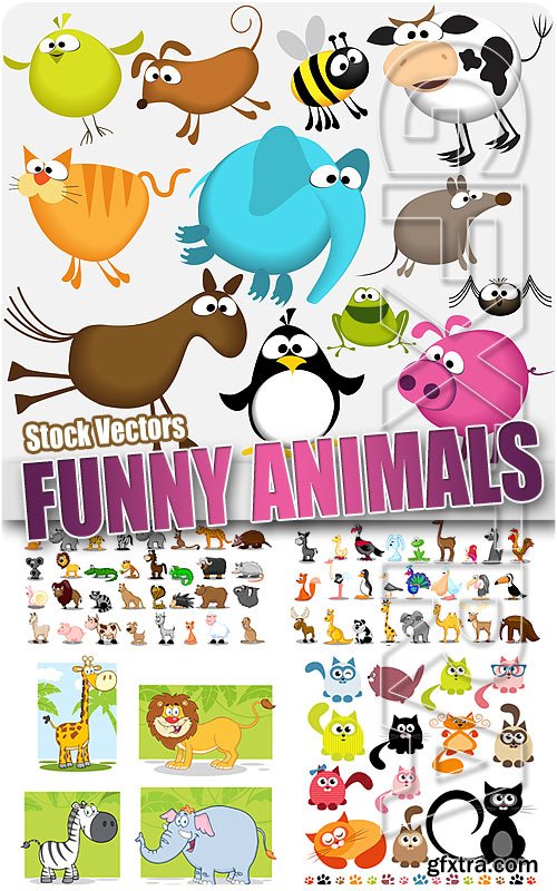 Funny animals - Stock Vectors
