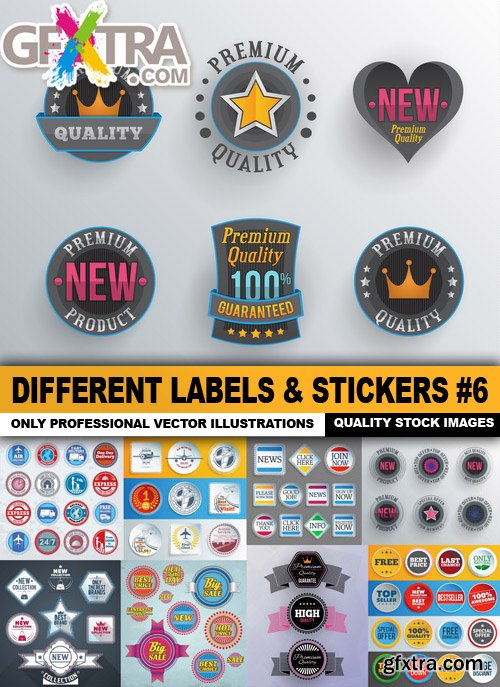 Different Labels & Stickers #6 - 25 Vector