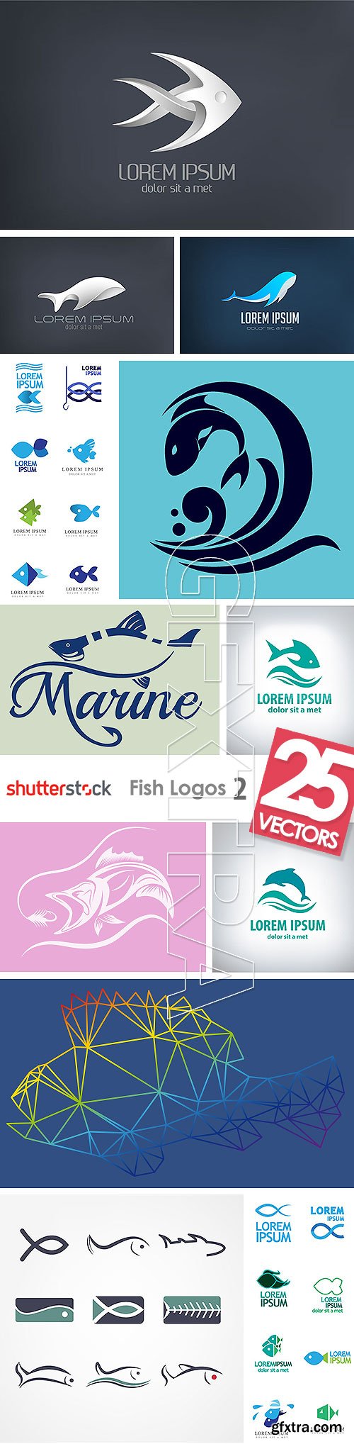 Fish Logos 2, 25xEPS