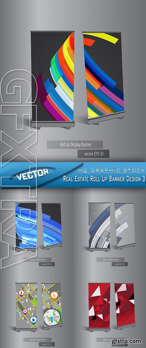 Stock Vector - Real Estate Roll Up Banner Design 3