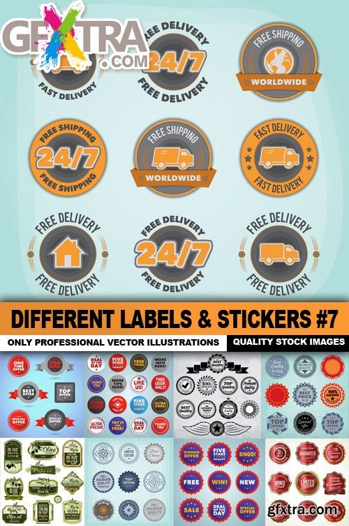 Different Labels & Stickers #7 - 25 Vector