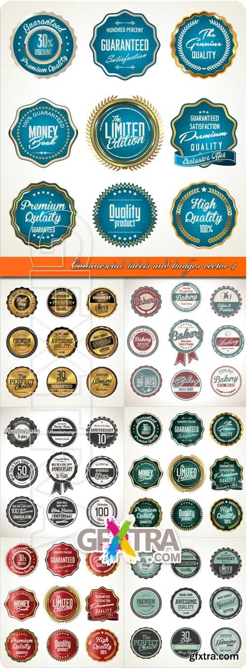 Commercial labels and badges vector 4