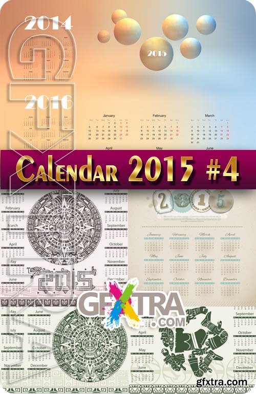 Calendar grid 2015 #4 - Stock Vector