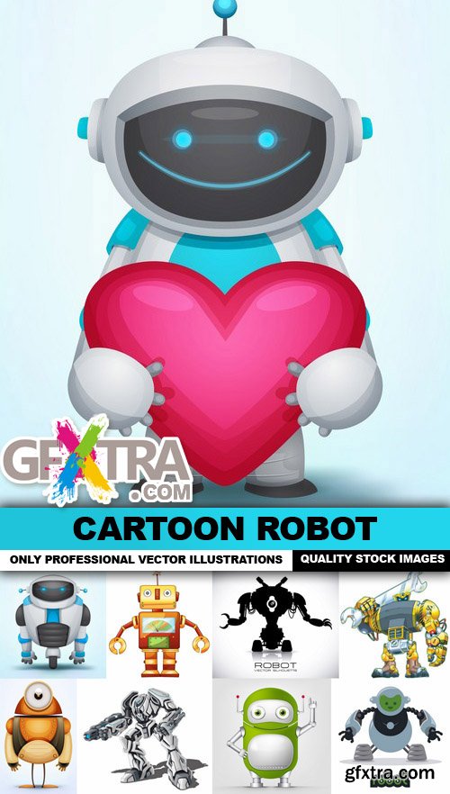 Cartoon Robot - 25 Vector