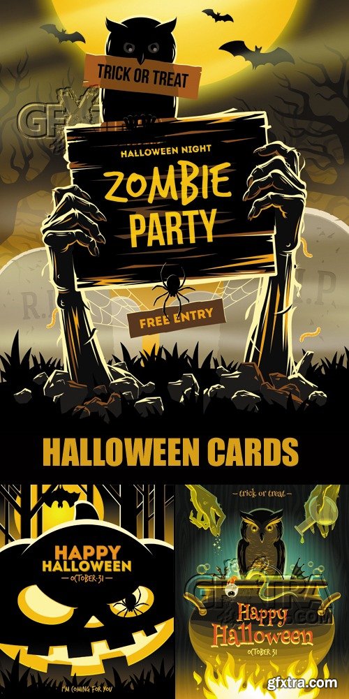 Halloween 2014 Scary Backgrounds Vector