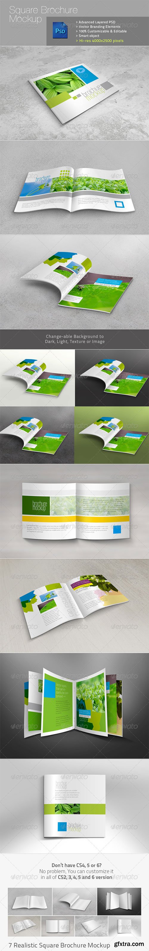 GraphicRiver - Square Brochure Realistic Mockup v1