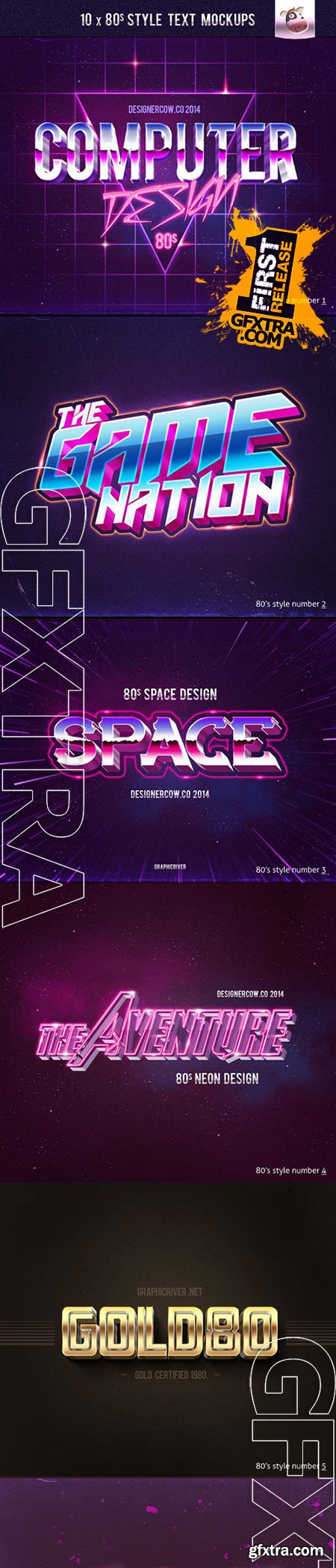 Graphicriver 80\'s Style Text Mockups 8467827
