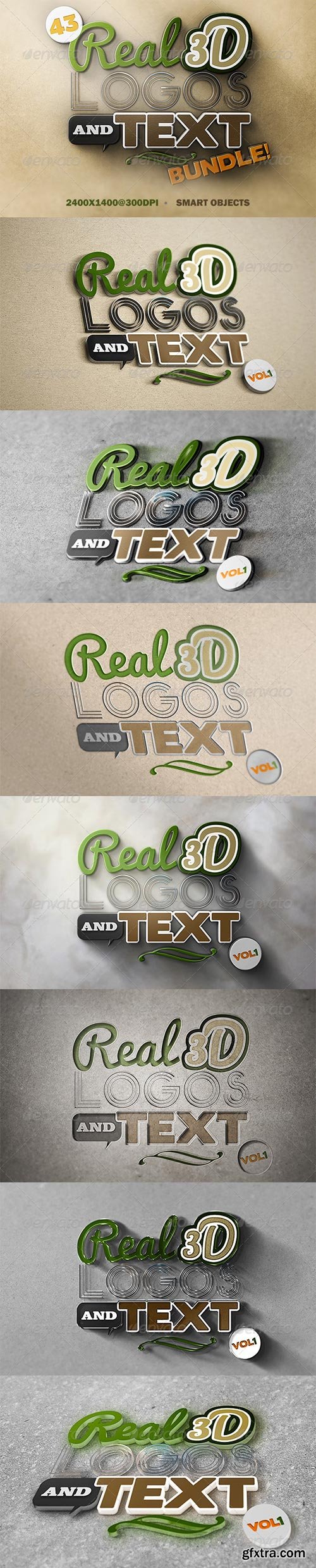 GraphicRiver - Bundle - 43 Logo Mockup Templates