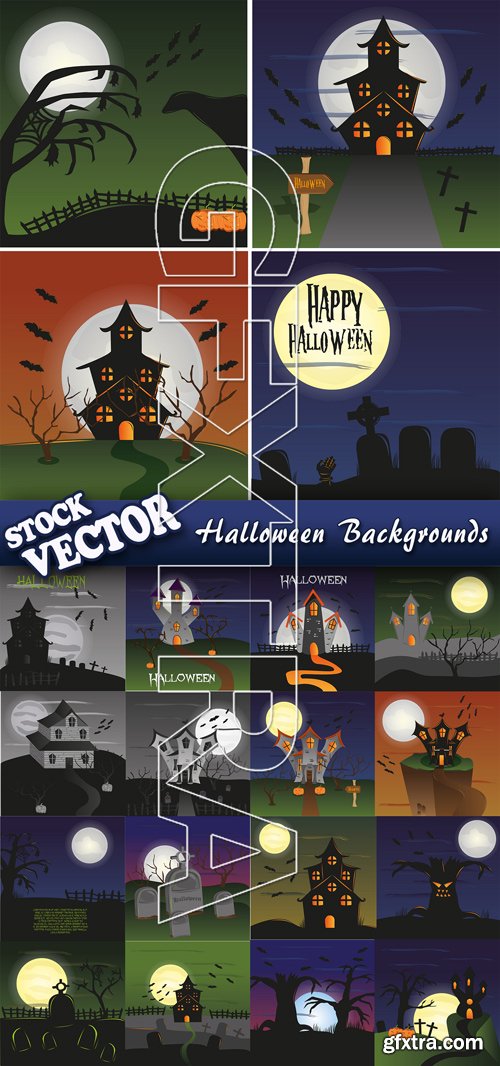 Stock Vector - Halloween Backgrounds