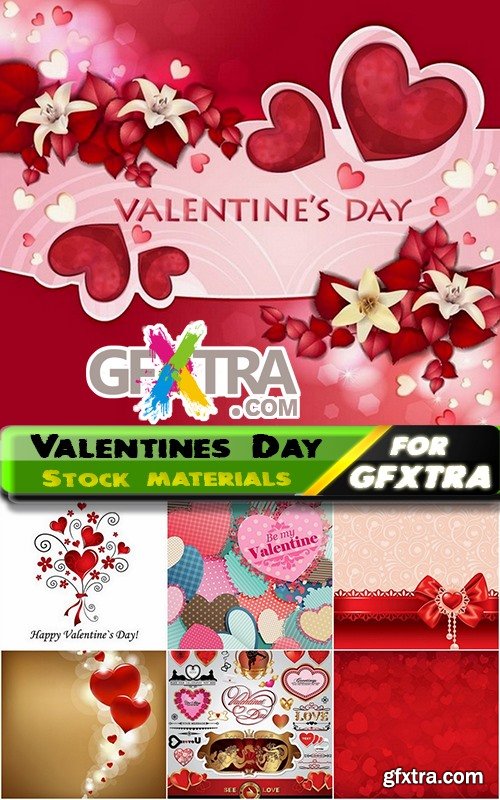 e-Cards Valentines Day & Design Elements 25xEPS