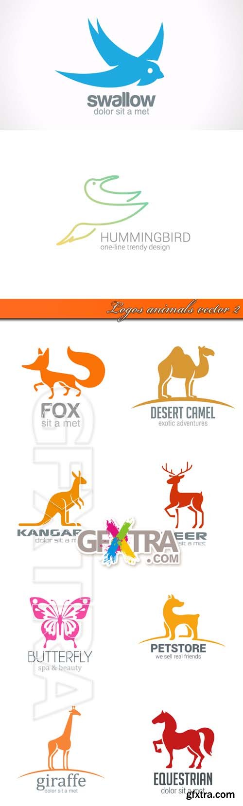 Logos animals vector 2