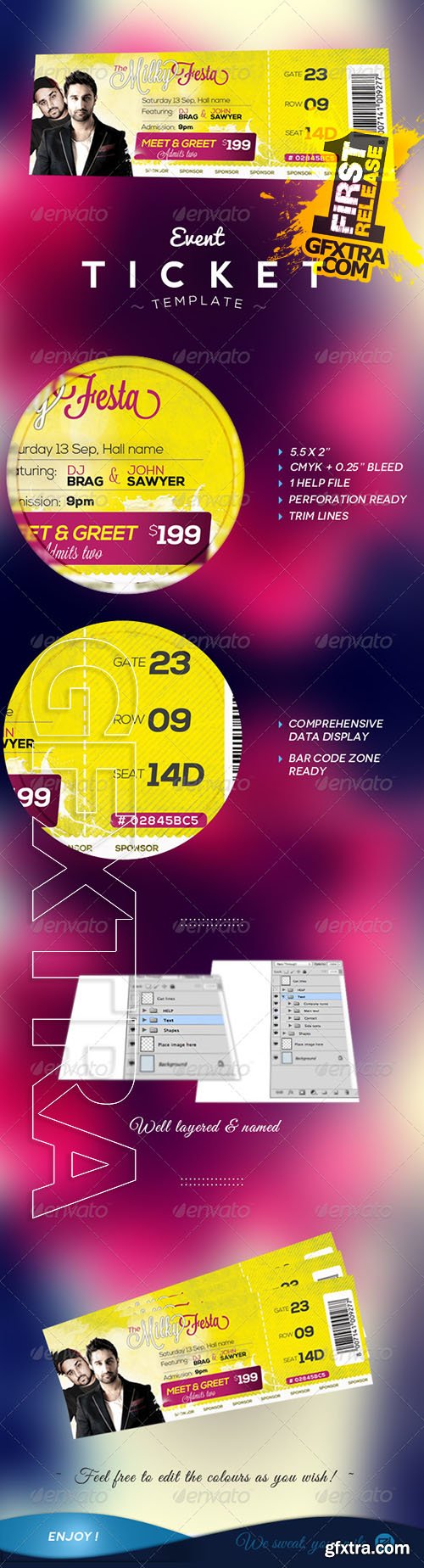 Event Tickets Template - Graphicriver 5813141