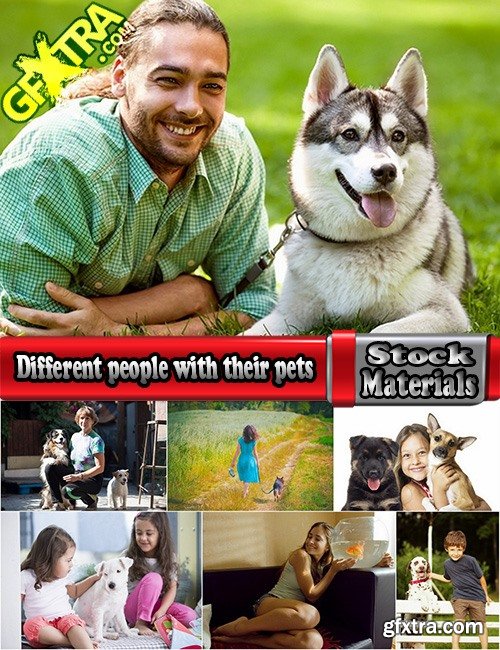 Different people with their pets 25 UHQ Jpeg