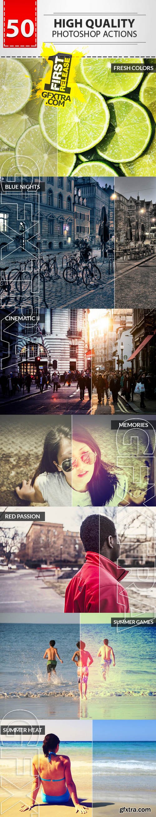 Graphicriver 50 High Quality Actions Set 8980835