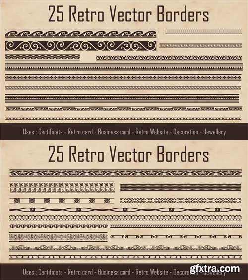 25 Retro Style Borders