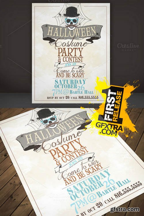 Halloween Costume Party Flyer - Creativemarket 11138