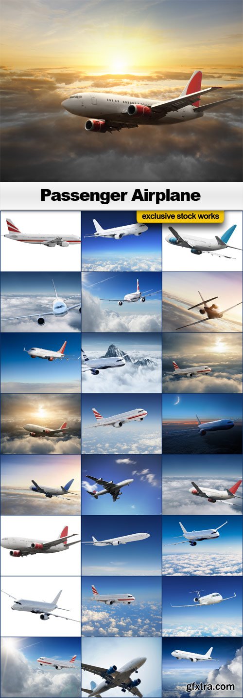 Pasenger Airplane - 25x JPEGs